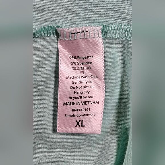 LULAROE Womens Crew neck Short Sleeved Oversized Teal/Light Blue Shirt. Size XL. - Picture 5 of 7